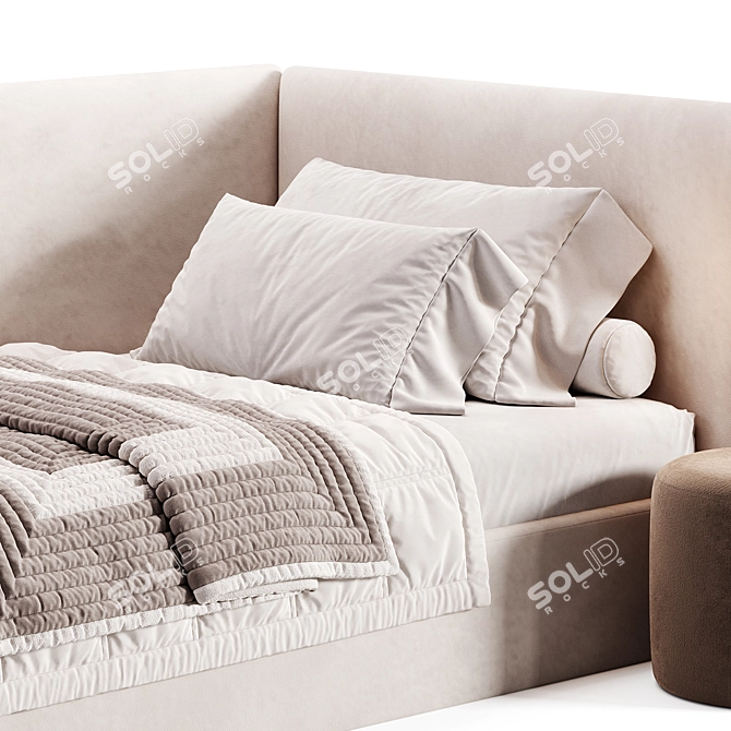 Sleek Children's Bed KT.021 3D model image 4