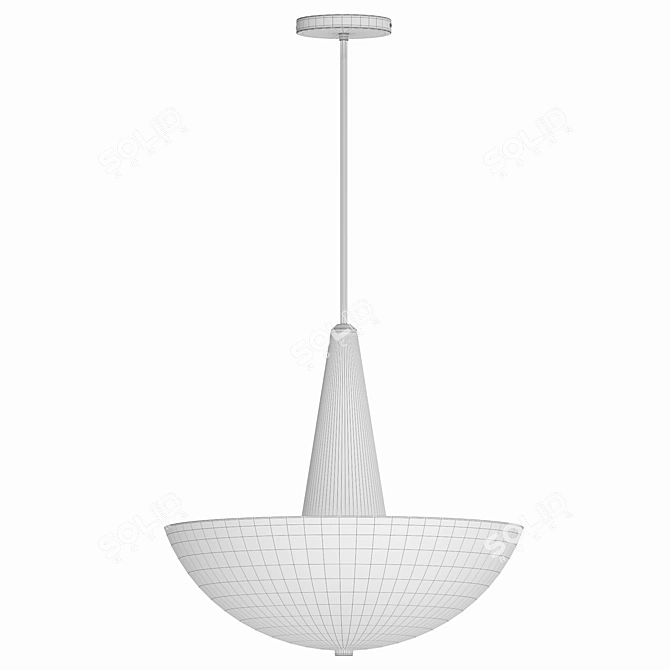 Luxurious Alabaster Pendant Light 3D model image 5