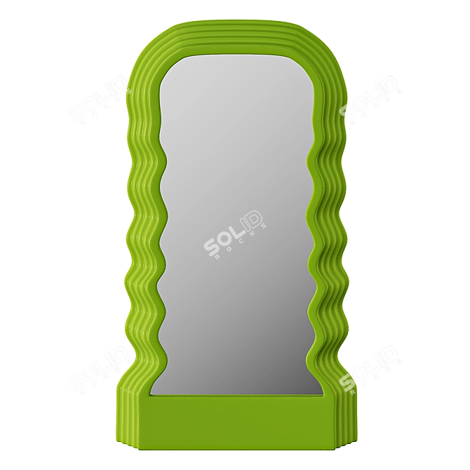 Title: Nordic Artistic Wavy Mirror 3D model image 3