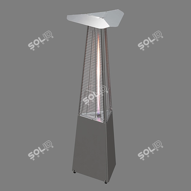 Outdoor Gas Fireplace Ballu BOGH-15 3D model image 2