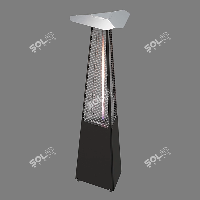 Outdoor Gas Fireplace Ballu BOGH-15 3D model image 3