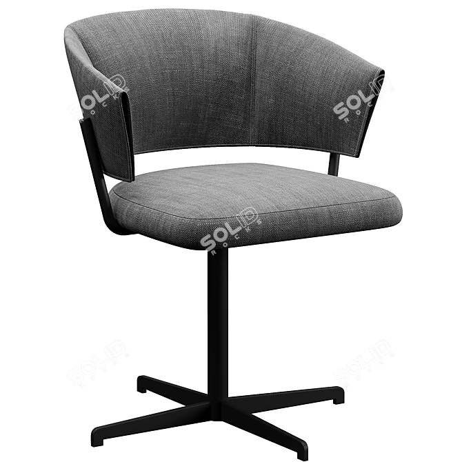 Modern Ergonomic Bahia Office Chair 3D model image 2