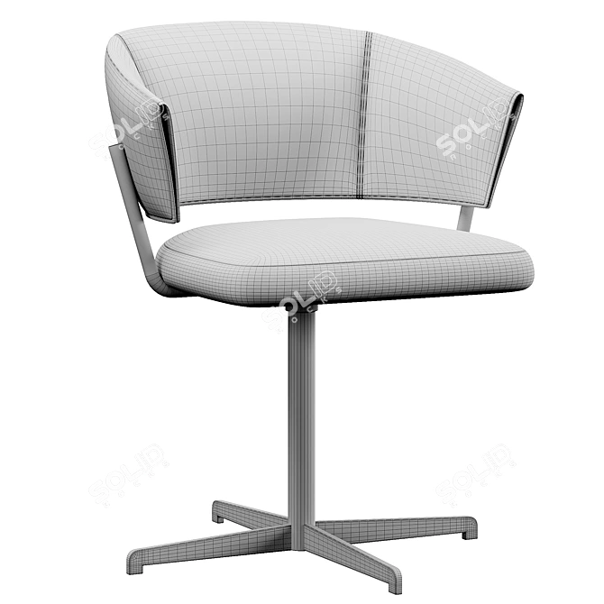 Modern Ergonomic Bahia Office Chair 3D model image 5