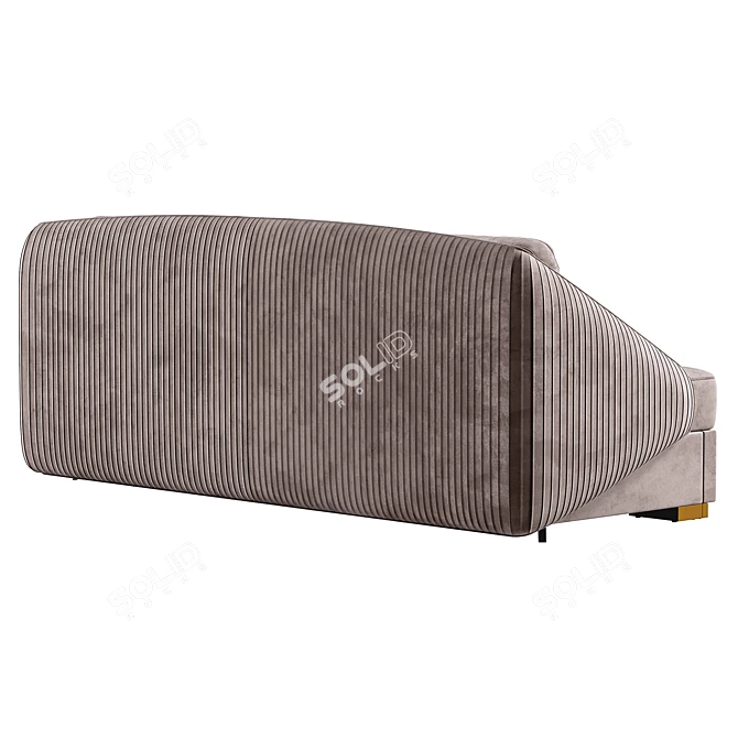 Luxury Dark Brown Palazzo Sofa 3D model image 3