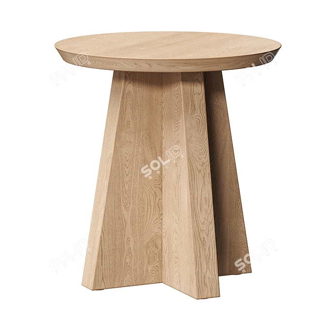 Owen Wood Coffee Side Table 3D model image 2