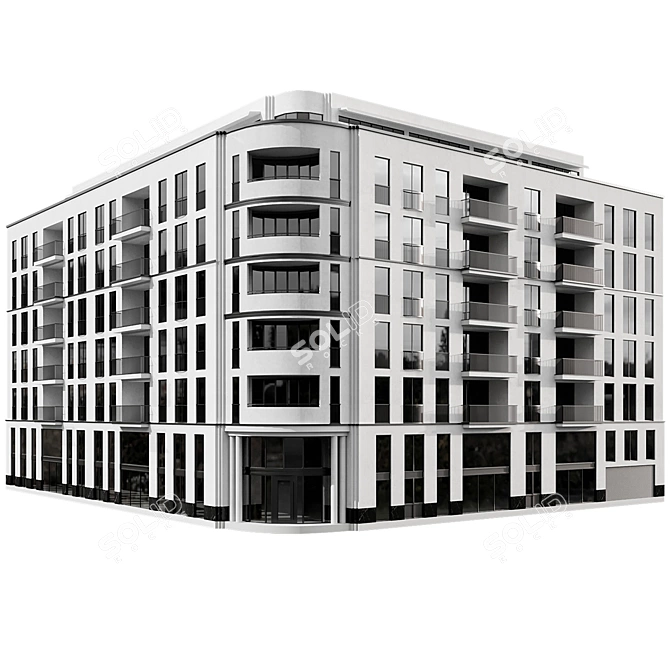 Multi-Floor Building Model Kit 3D model image 2