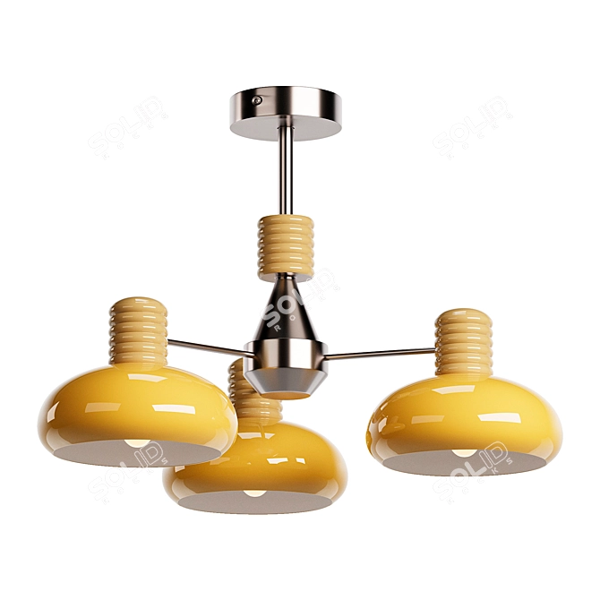 Elegant Persimmon Chandelier Design 3D model image 1