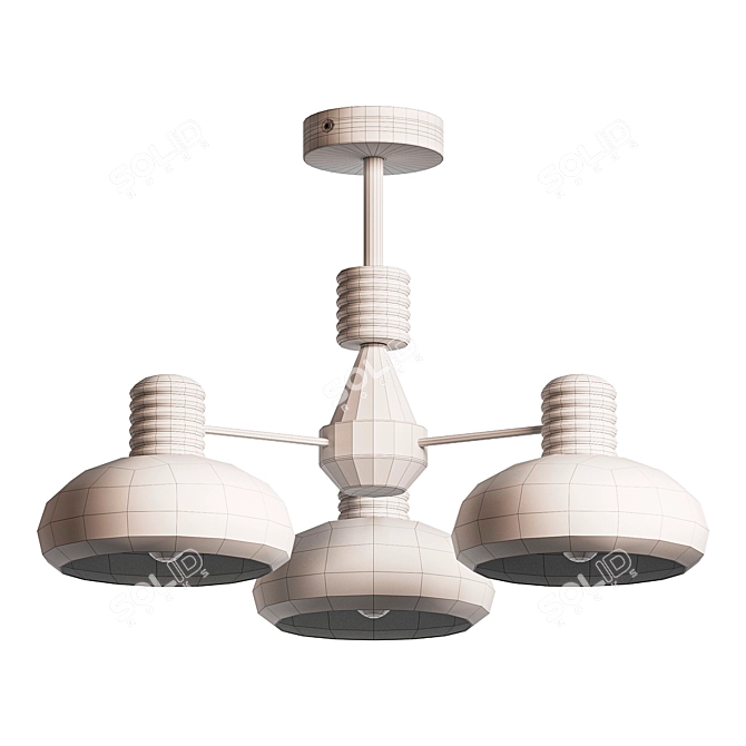 Elegant Persimmon Chandelier Design 3D model image 2