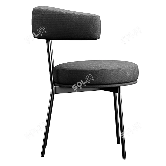 Elegant Bonaldo Neuilly Chair 3D model image 4