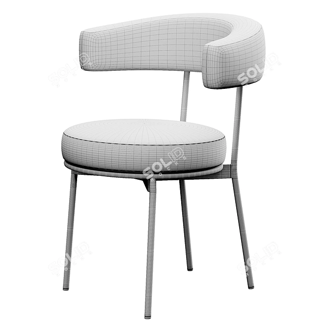 Elegant Bonaldo Neuilly Chair 3D model image 5