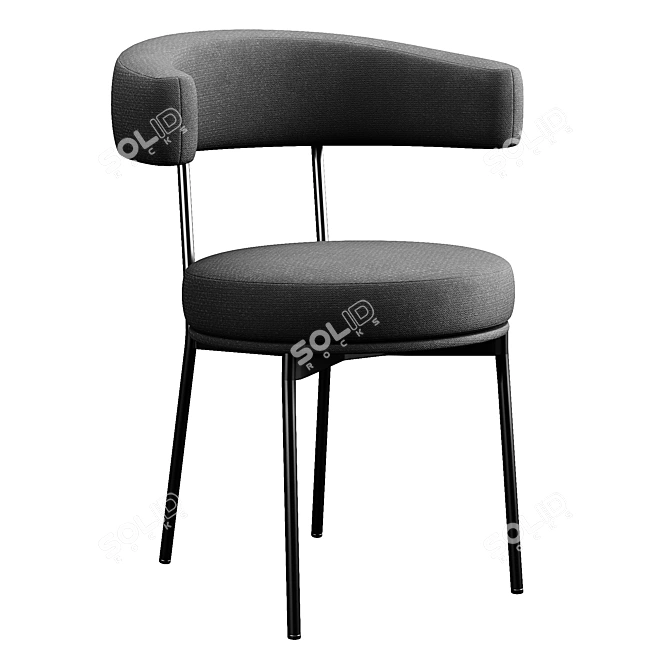 Elegant Bonaldo Neuilly Chair 3D model image 7