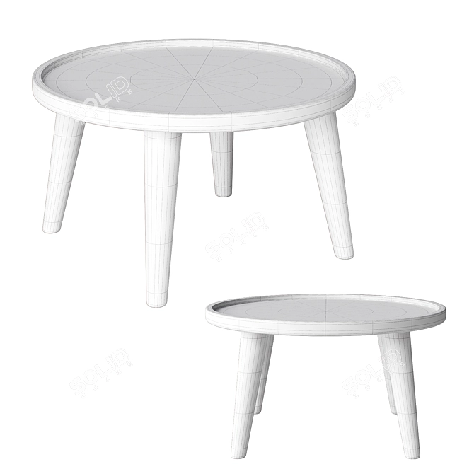 Modern Asher Coffee Table Design 3D model image 5