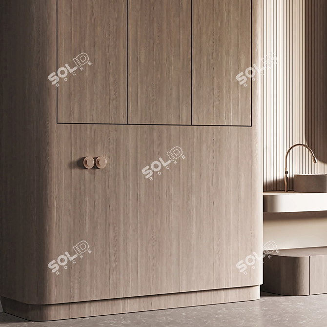 Modern Bathroom Furniture Set 27 3D model image 6