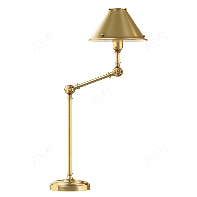 Elegant Brass Anette Table Lamp 3D model image 1