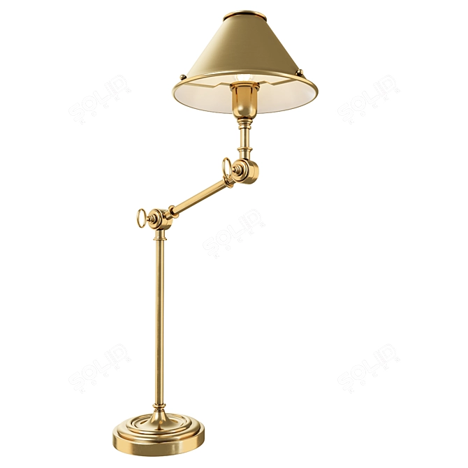 Elegant Brass Anette Table Lamp 3D model image 2