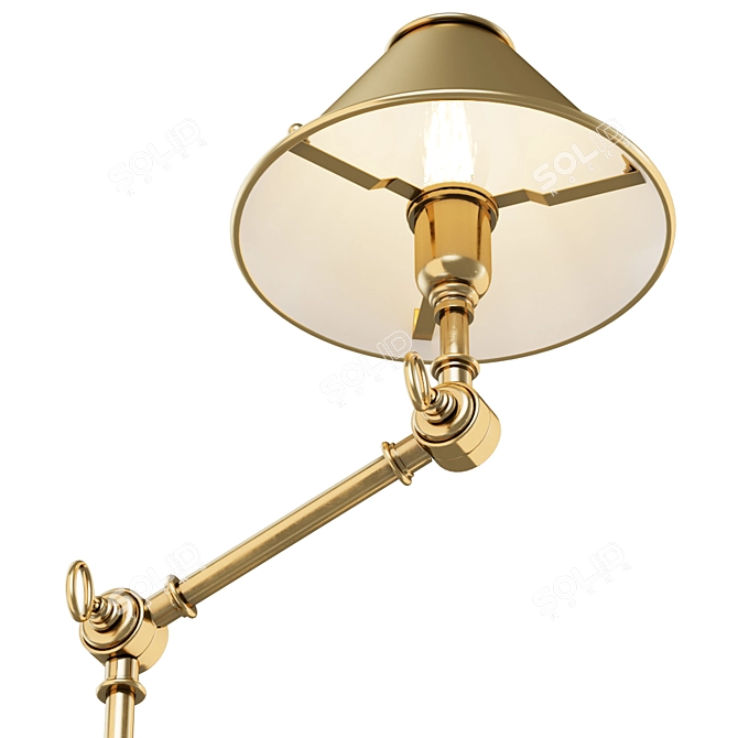 Elegant Brass Anette Table Lamp 3D model image 3