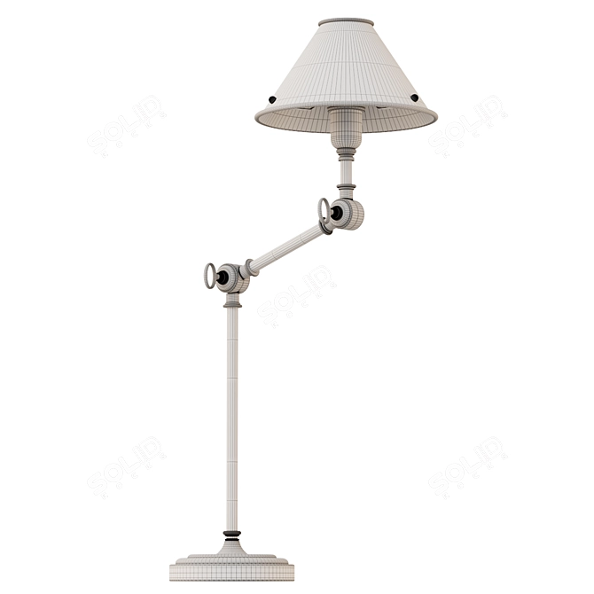 Elegant Brass Anette Table Lamp 3D model image 5