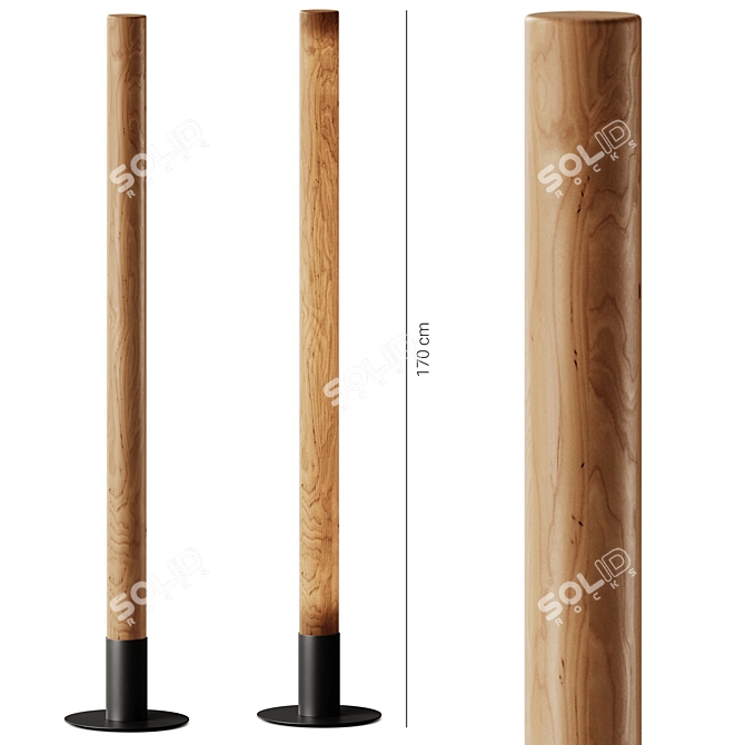  Estela LED Wood Floor Lamp 3D model image 1