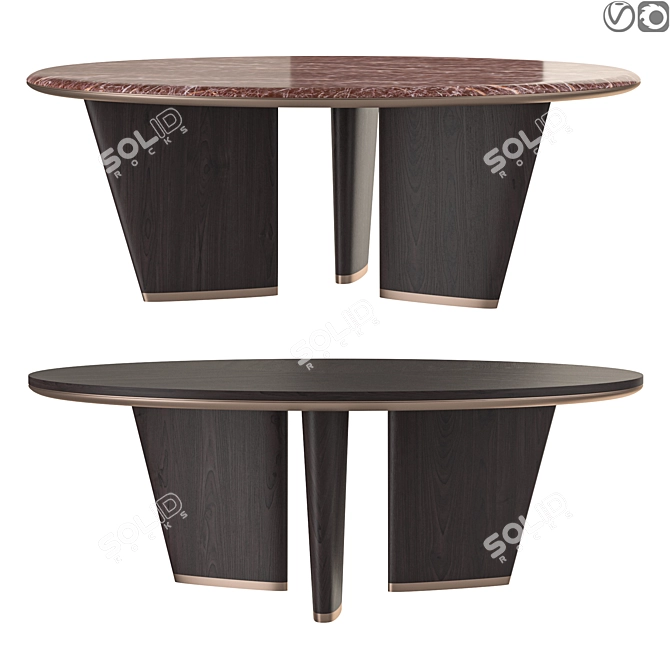 Elegant Giorgetti Mistral D200 Table 3D model image 1