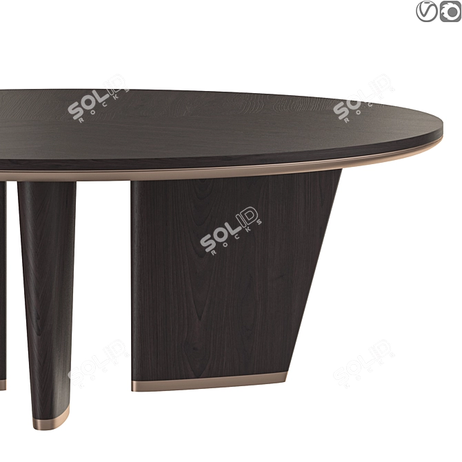 Elegant Giorgetti Mistral D200 Table 3D model image 4