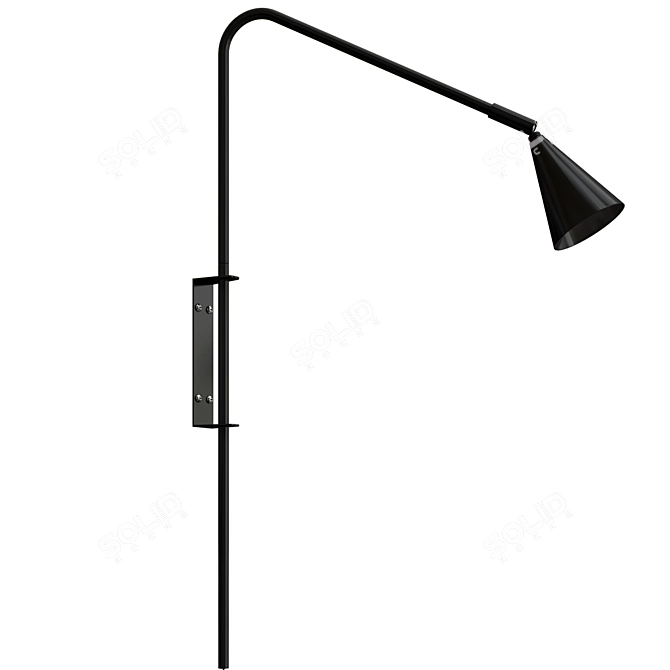 Adjustable Metal Wall Lamp ENEA 3D model image 2