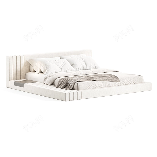 Queen Size Bed Frame 18 3D model image 2