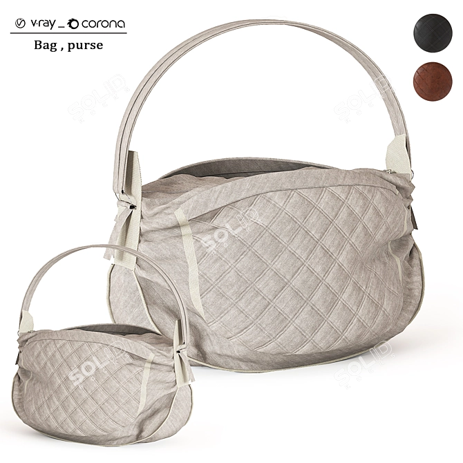 Fashionable Bag Model in 3D 3D model image 1