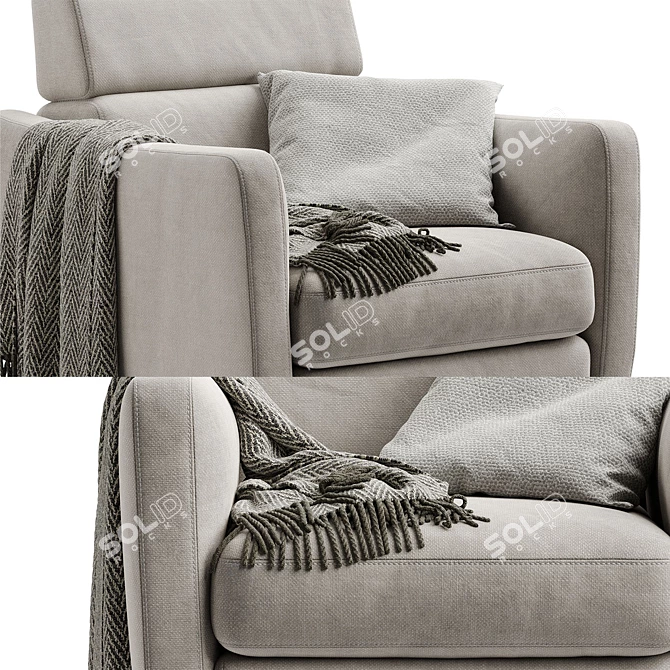 Natuzzi C200 GREG Sofa Model 3D model image 4