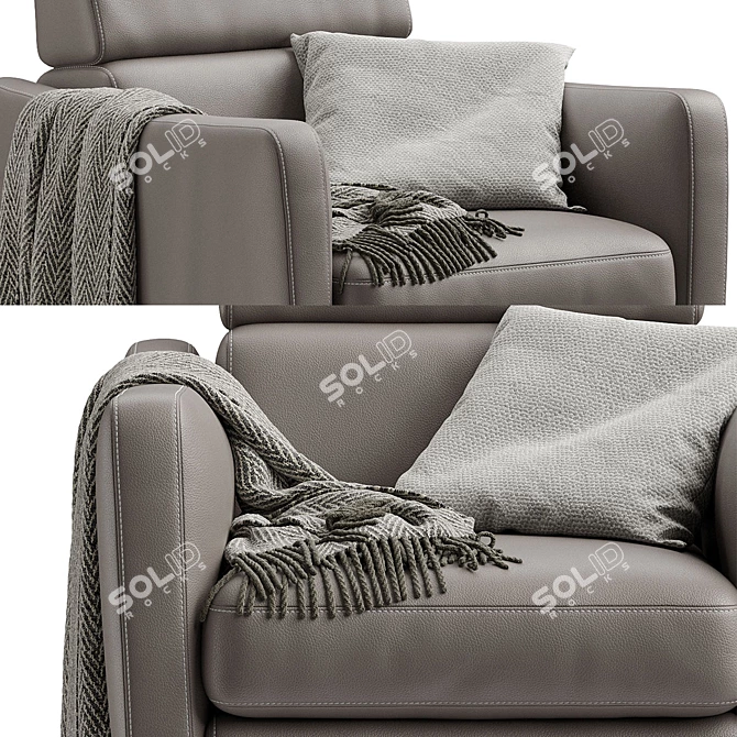 Natuzzi C200 GREG Sofa Model 3D model image 5