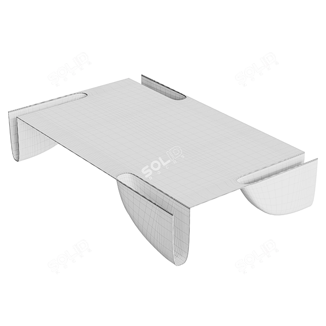 Modern Aluminum Coffee Table by CORPUS STUDIO 3D model image 3