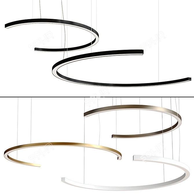 Modern LED Pendant Lamp ARK 3D model image 1