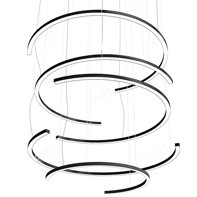 Modern LED Pendant Lamp ARK 3D model image 2