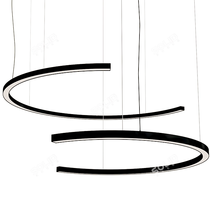 Modern LED Pendant Lamp ARK 3D model image 4