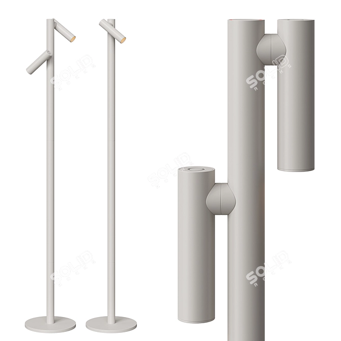 Sleek Antrim Floor Lamp 3D model image 1