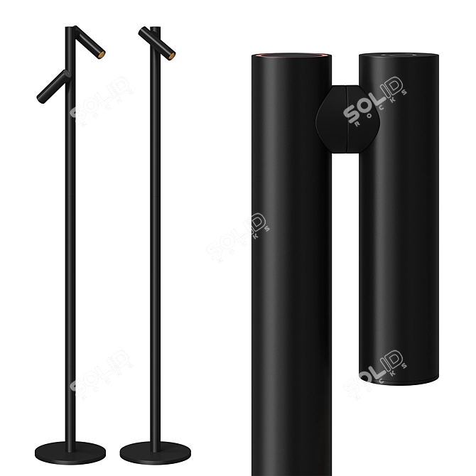 Sleek Antrim Floor Lamp 3D model image 3