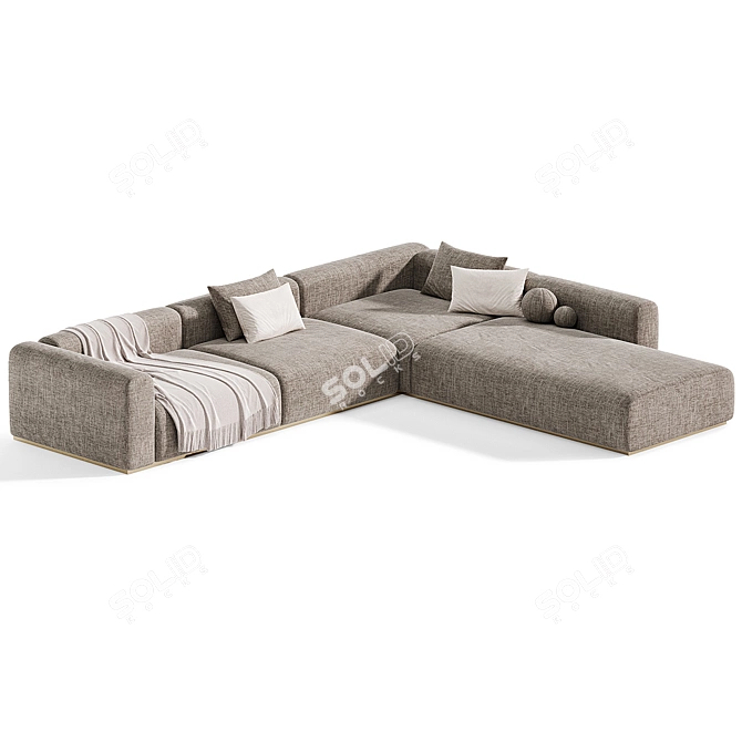 Braid Mahe Sectional Sofa Set 3D model image 1