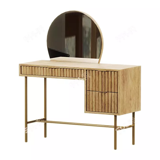 Contemporary Quinn Vanity Set 3D model image 2