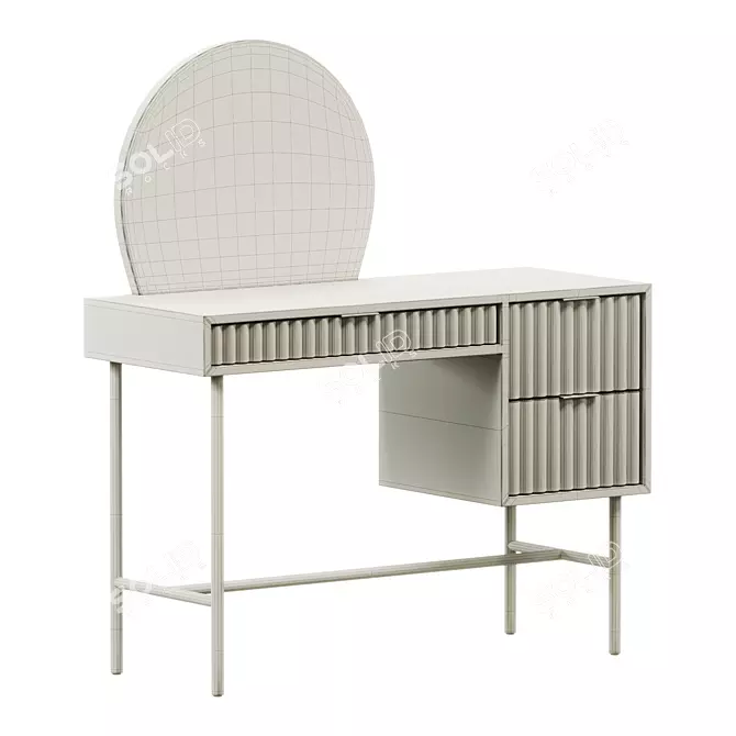 Contemporary Quinn Vanity Set 3D model image 3