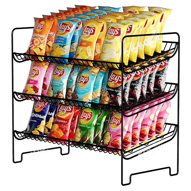  Lays Chips 3D Model Kit 3D model image 1