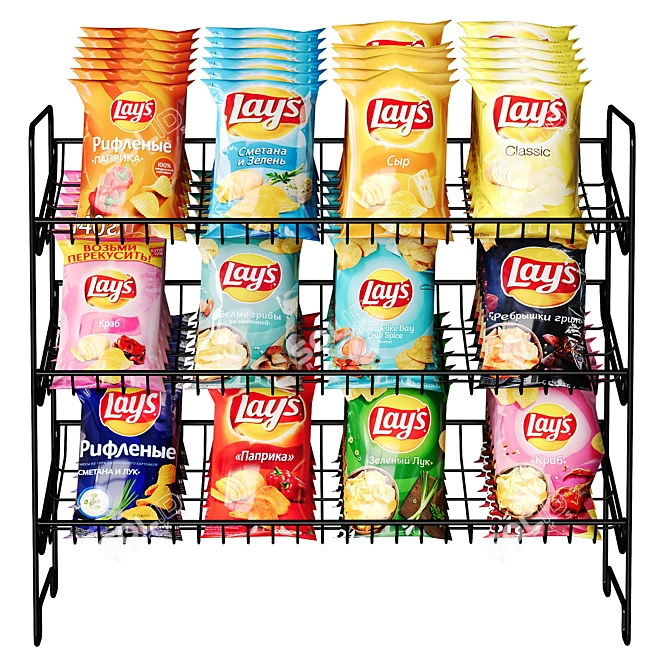  Lays Chips 3D Model Kit 3D model image 2