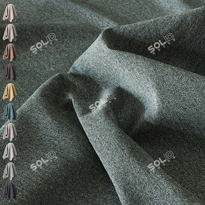 PBR Seamless Fabric Material Kit 3D model image 1