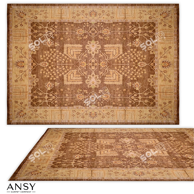 Handmade Saltani Classic Rug (No. 1271) 3D model image 1