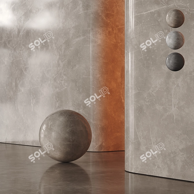 High-Res Marble Material Set 3D model image 1