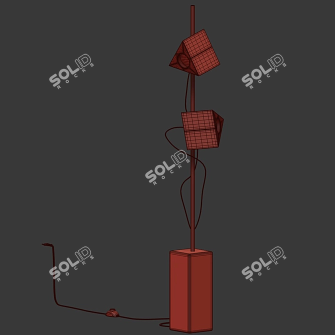 Elegant Nembus Floor Lamp 3D model image 4