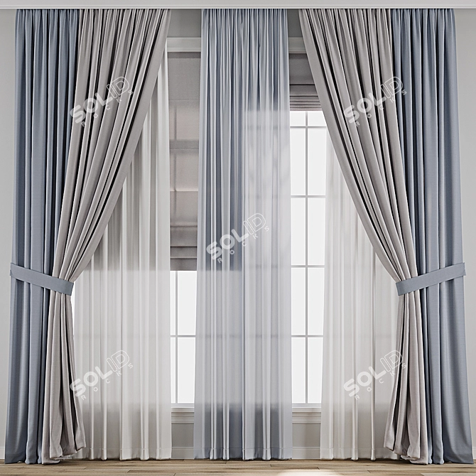 3D Curtain Model Collection 3D model image 1