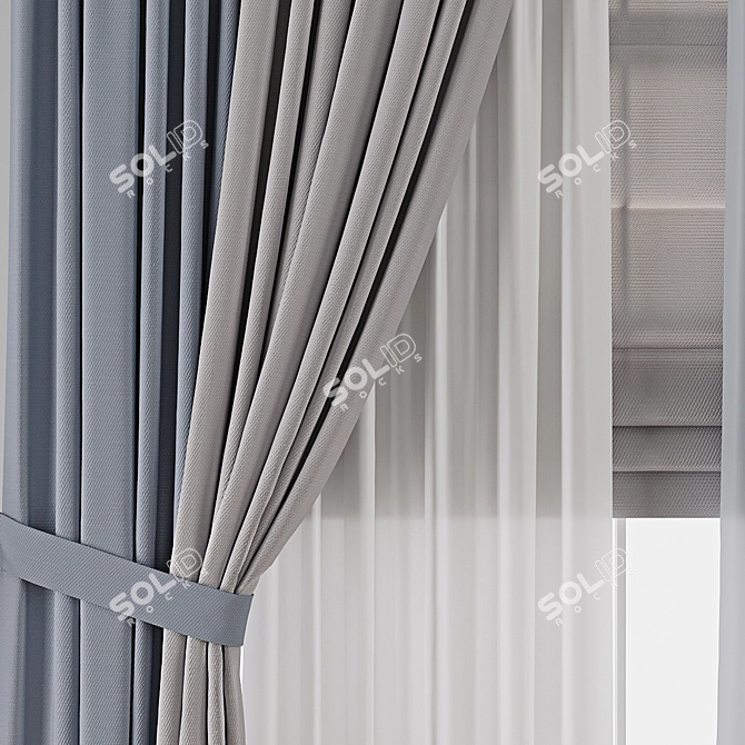 3D Curtain Model Collection 3D model image 2