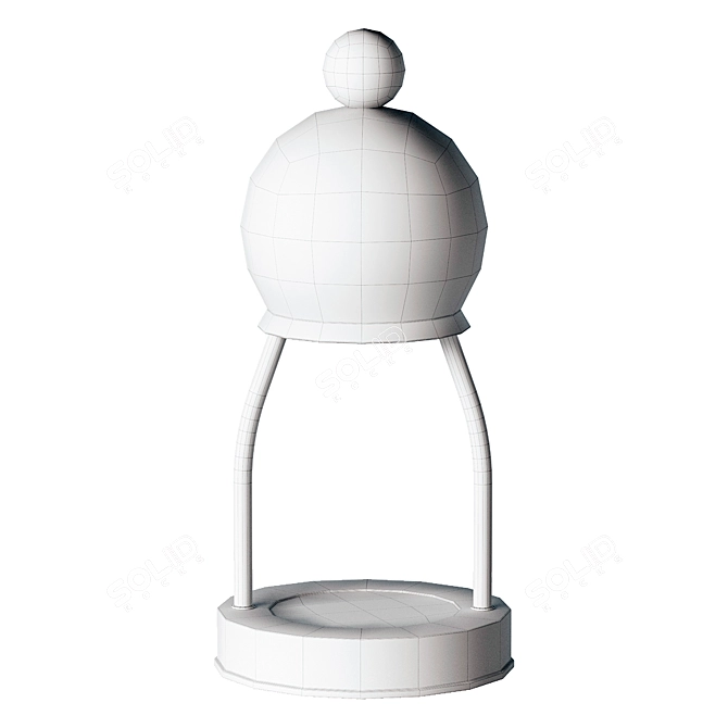 Charming Candle Warmer Lamp Hat 3D model image 3