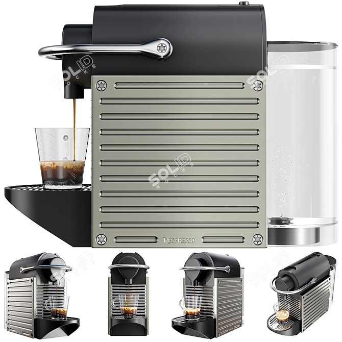 Pixie Nespresso Machine with Capsules 3D model image 3