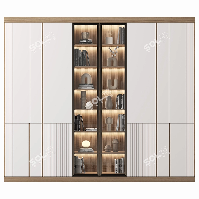 Luxury 4K Wardrobe 71 Set 3D model image 1