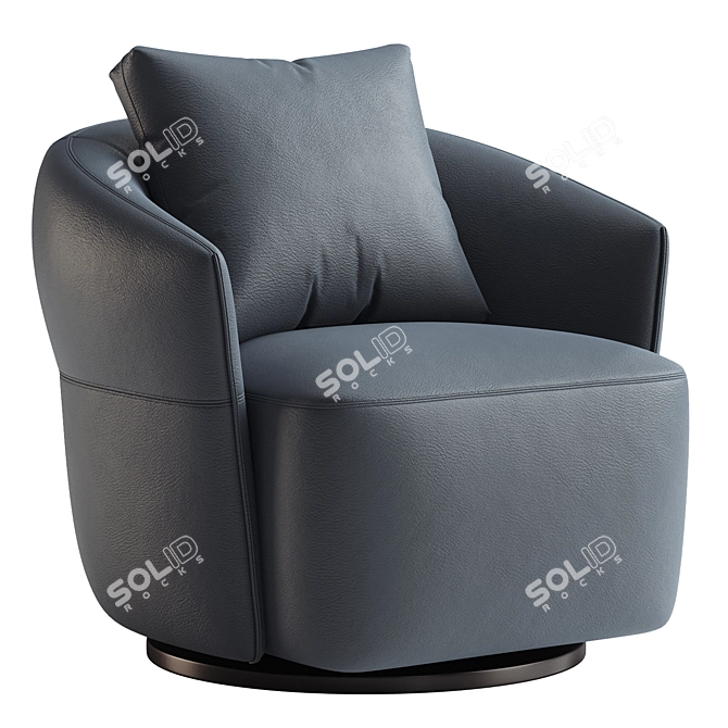 Sleek Modern Alice Armchair 3D model image 2